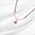 Arvana – Elegant Mangalsutra with Pink Flower Pendant