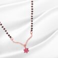 Arvana – Elegant Mangalsutra with Pink Flower Pendant