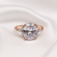 Arvana Eterna Radiance Solitaire Ring in 925 Silver with Rose Gold Finish