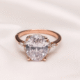 Arvana Eterna Radiance Solitaire Ring in 925 Silver with Rose Gold Finish