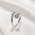 Arvana Celestial Bloom Adjustable Ring in 925 Silver