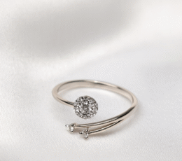 Arvana Celestial Bloom Adjustable Ring in 925 Silver