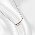 Arvana Twist of Elegance 925 Silver Rose Gold-Plated Necklace