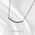 Arvana Twist of Elegance 925 Silver Rose Gold-Plated Necklace