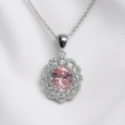 Arvana’s 925 Silver Pink Halo Pendant