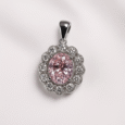 Arvana’s 925 Silver Pink Halo Pendant