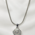 Arvana’s 925 Silver Geometric Floral Pendant (without chain)