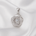 Arvana’s 925 Silver Geometric Floral Pendant (without chain)