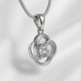 Arvana’s 925 Silver Solitaire Floral Pendant (without chain)