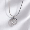 Arvana’s 925 Silver Dual Circle Pendant (without  chain)