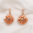 Arvana FLORAL rose-gold jewelry set (necklace & earrings)